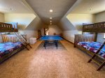 Loft Ping pong and play area and room